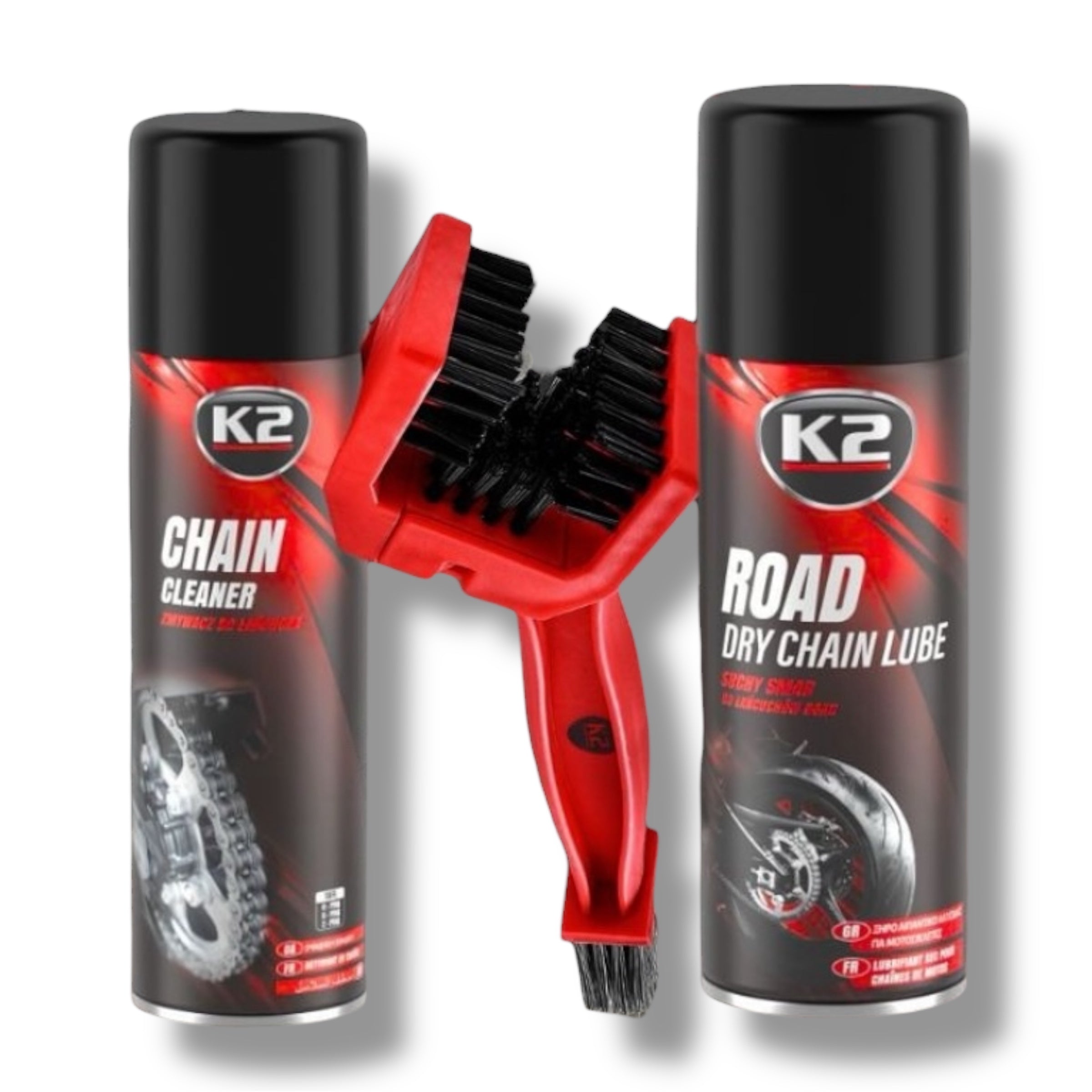 Kit de Limpeza e Lubrificação de Corrente para Mota – k2