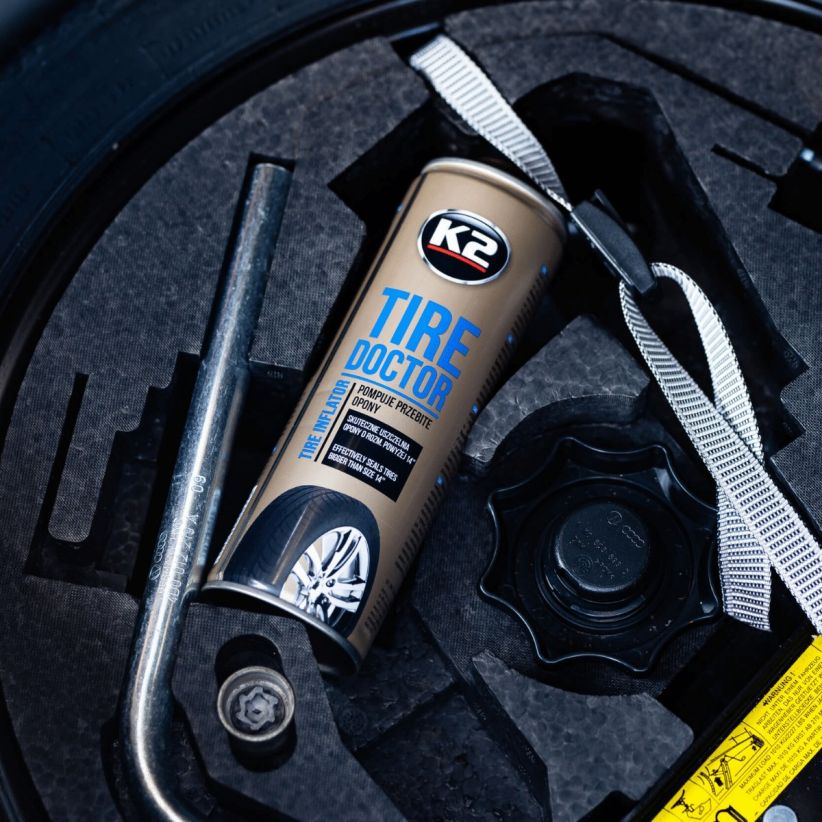 K2 Tire Doctor 535ml – Repara Furos e Enche Pneus em Emergência