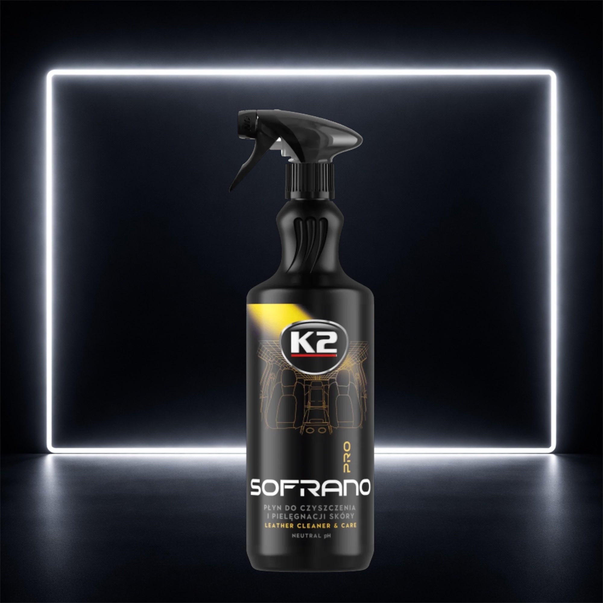 K2 Sofrano Pro 1L – Limpeza e Proteção para Couro | pH Neutro