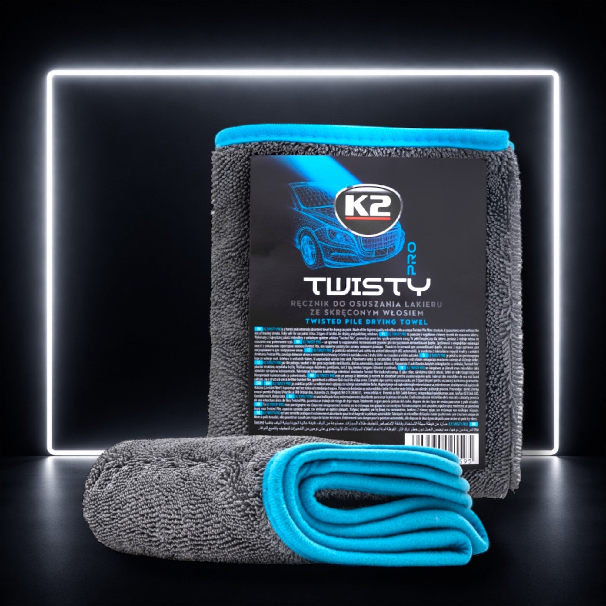 K2 Pano Twisty Pro 40x60cm – Toalha de Secagem Profissional Ultra Absorvente