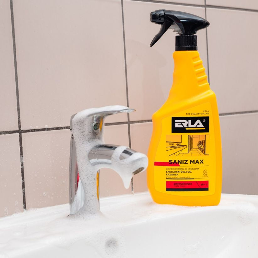 ERLA SANIZ MAX 750ml – Remove Calcário, Ferrugem e Sujidade Difícil em Segundos