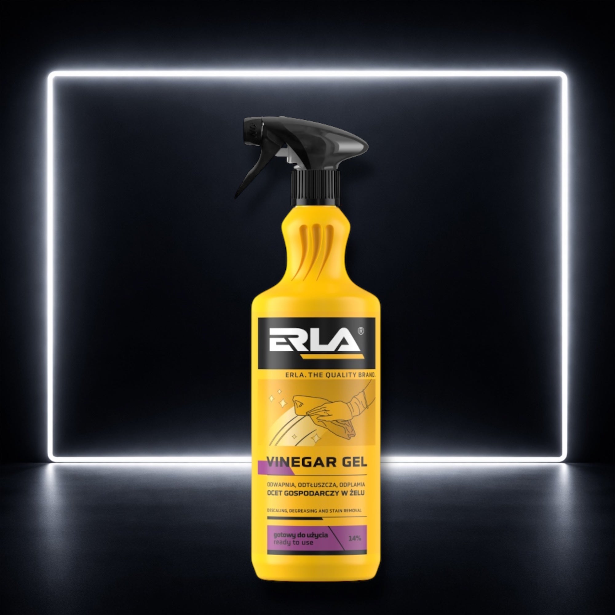 ERLA VINEGAR GEL 1L – Remove Gordura, Calcário e Sujidade com Poder Natural