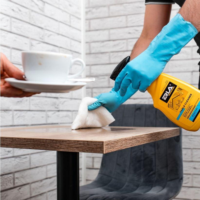 ERLA TABLE CLEANER 750ml – Limpeza Rápida Profissional para Mesas e Superfícies (Sem Marcas)