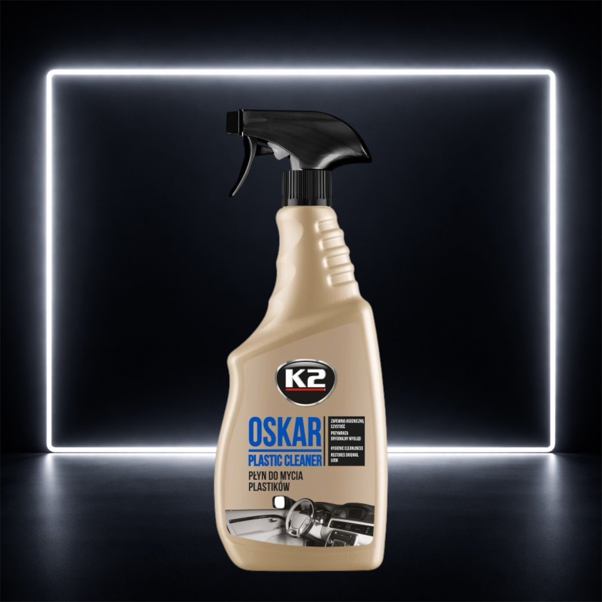 K2 Oskar – Limpa Plásticos Interiores com Acabamento Natural