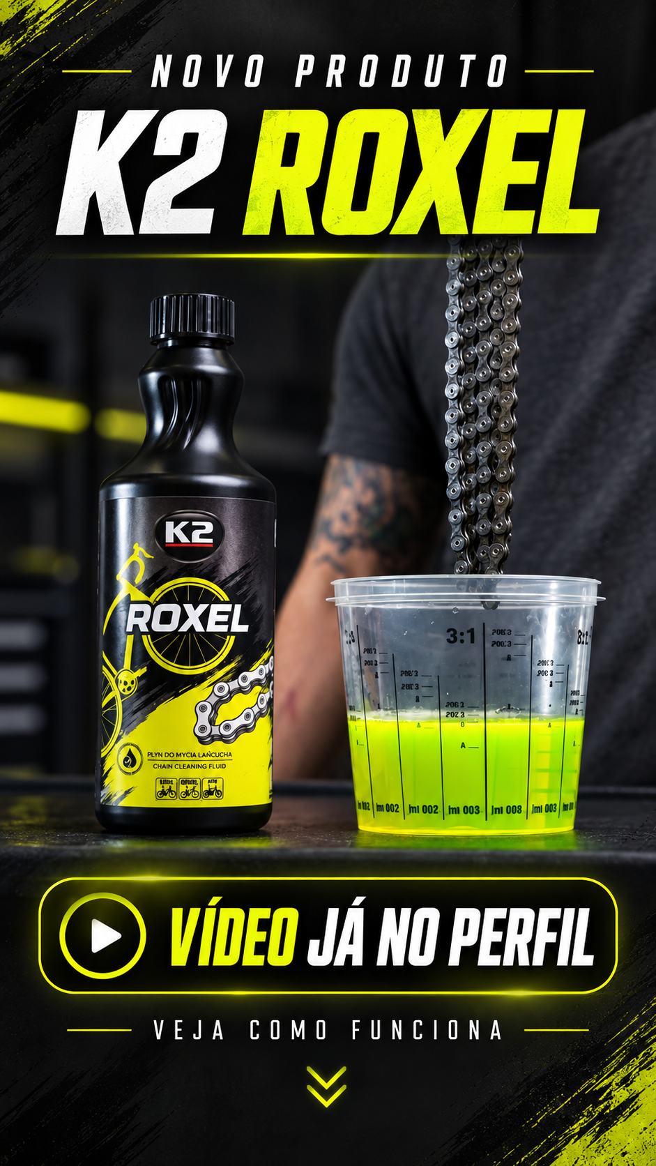 K2 Roxel – Líquido de Limpeza Profunda para Correntes