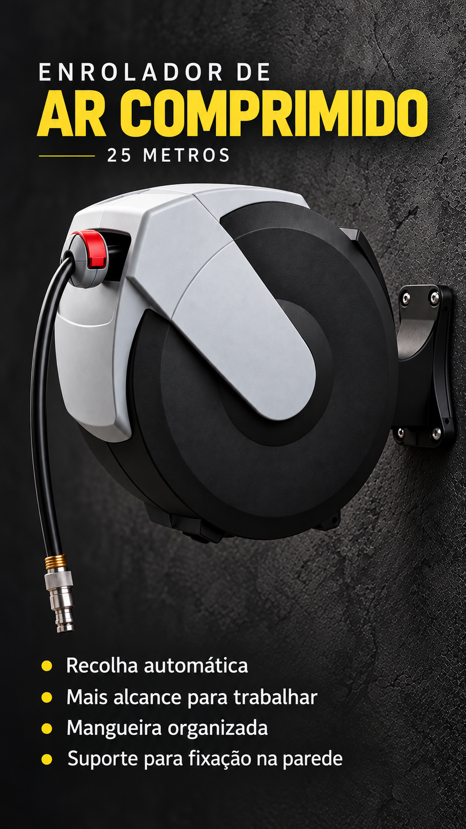 Enrolador Automático de Ar Comprimido 25 m | Belson Tools